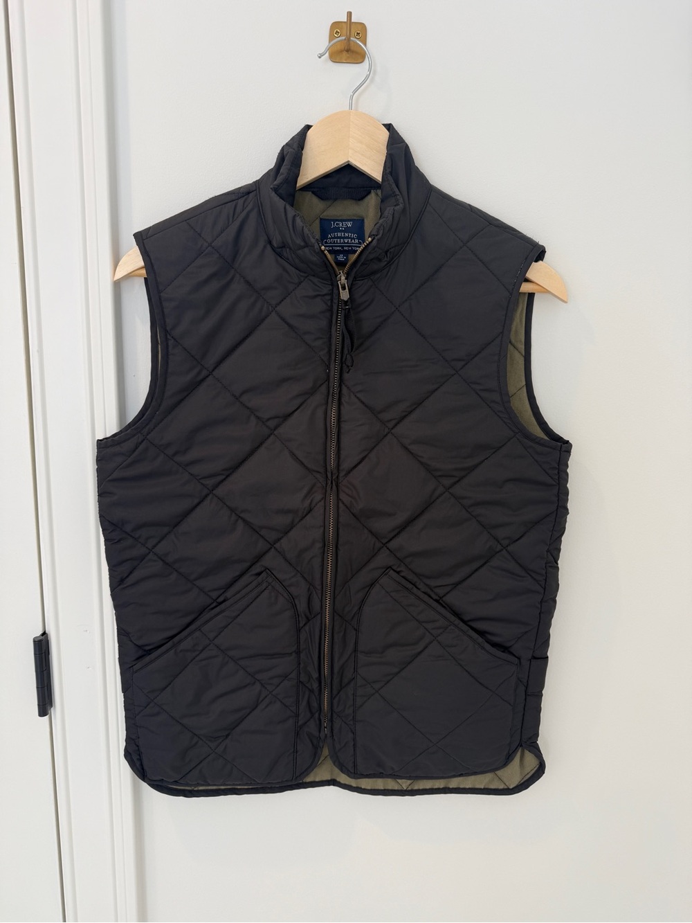 J.Crew Men’s Black Quilted Lined Black Jacket
